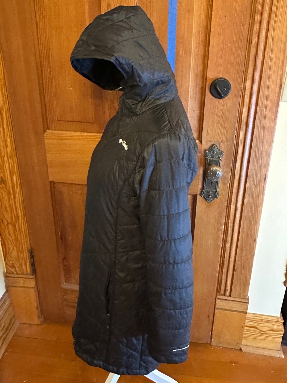 Columbia sportswear women’s Black Hooded Puffer Coat with Omni heat lining